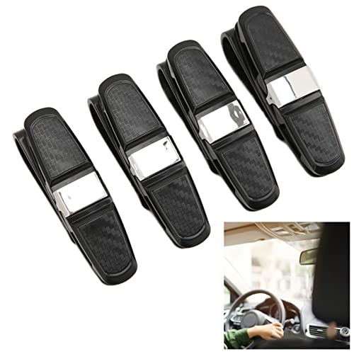 Porta-óculos com viseira solar para carro, clipe de clipe de duas extremidades, suporte para óculos
