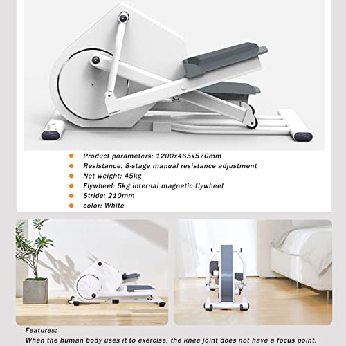 Image of Magnetic Control Wooden Elliptical Machine Installation-Free Mini Stepper Small Ultra-Quiet Space Walker Home
