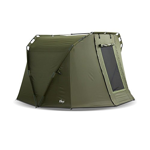 Lucx Caracal Bivvy + Winterskin 1 bis 2 Mann Angelzelt + Überwurf 2 Personen Karpfenzelt + Overwrap Angler Zelt Carp Dome + Skin 10.000mm Wassersäule