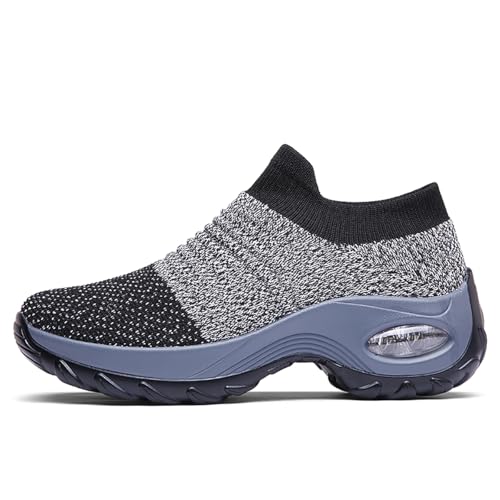 Image of Non Slip Work Shoes Women, Slip On Sneakers Women,Work Shoes Walking Gym Nurse Mesh Casual Fashion Sneakers Comfort Breathable Lightweight
