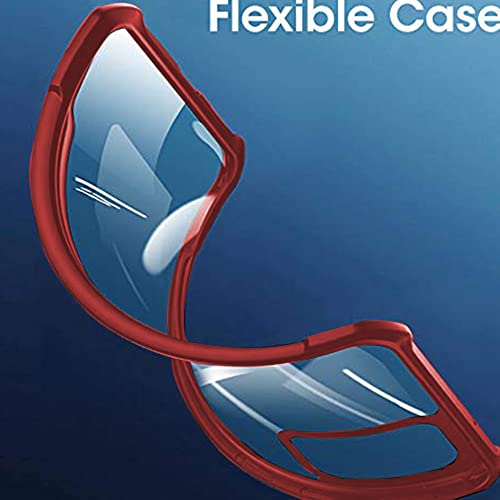 Image of TheGiftKart Shockproof Clear Back Cover Case for Samsung Galaxy M51 | 360 Degree Protection | Transparent Back Cover Case for Samsung Galaxy M51 (PC & TPU, Red Bumper)