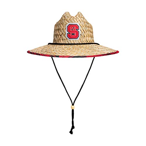 Image of FOCO Men's NCAA College Team Logo Floral Straw Sun Hat
