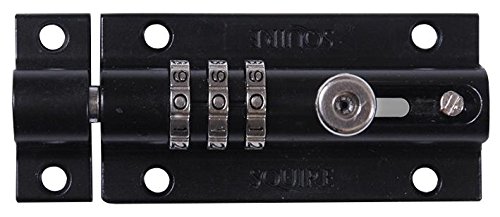 Best Price Square Combi Bolt Lock 3 Wheels Black