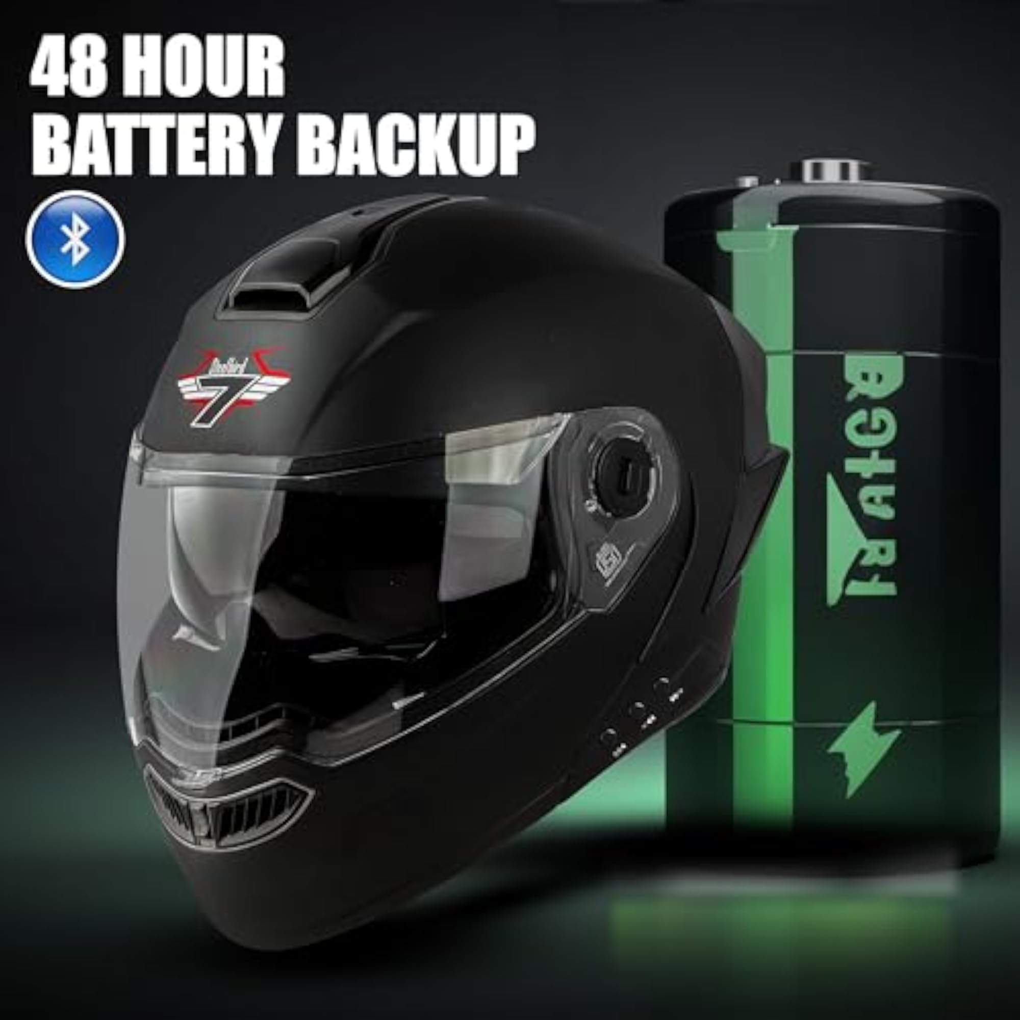 Bluetooth Flip Up ISI Helmet with Inner Smoke Shield