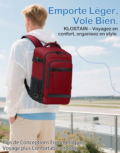 Sac Cabine Easyjet 45X36X20 : KLOSTAIN Sac à Dos Voyage Cabine Avion 45x36x20 pour Easyjet 30L ... – Image 6