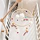 Herfair Mobiles Baby, Regenbogen Babybett Hölz Windspiele mit Bäll, Baby Mobile, Anhänger Babyzimmer Deko, Neugeborene Geschenk für Jungen Mädchen (Rot)