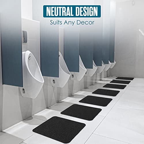 Image of Urinal Mats for Men Bathroom Floor Pads Large, Black, 17.25x20.5 inch, 6Pk