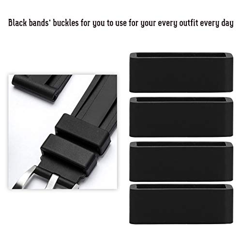 Brrnoo 4 Pcs Replacement Silicone Watch Strap Safety Buckle Accessory for Watch (22 mm) - Image 4