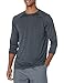 Amazon Essentials Men’s Tech Stretch Long-Sleeve T-Shirt, Black Heather, X-Large