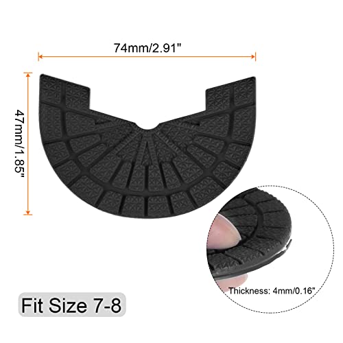 Image of HARFINGTON 2pair Shoe Sole Protector for Sneakers Size 7-8 Non Slip Pad Heel Plates Repair for Men and Women, Black