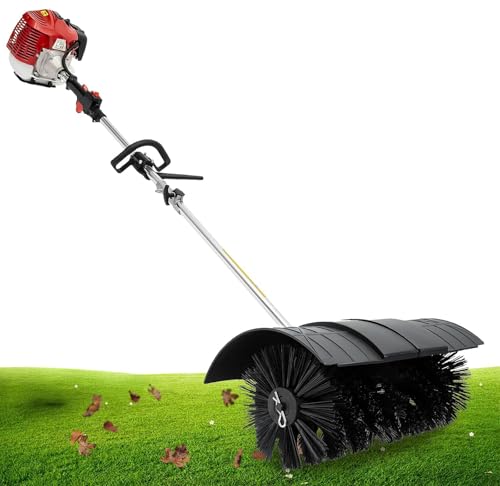 XUXIAO Barredora de Mano a Gas, Barredora de Nieve eléctrica para Exteriores de 52 CC y 2,3 HP, de 2 Tiempos, para la Limpieza de césped Artificial, Nieve, Calles y entradas de vehículos
