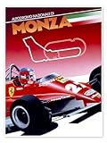 Monza Poster von Gavin Macloud 30 x 40 cm Rot Wandbilder 
