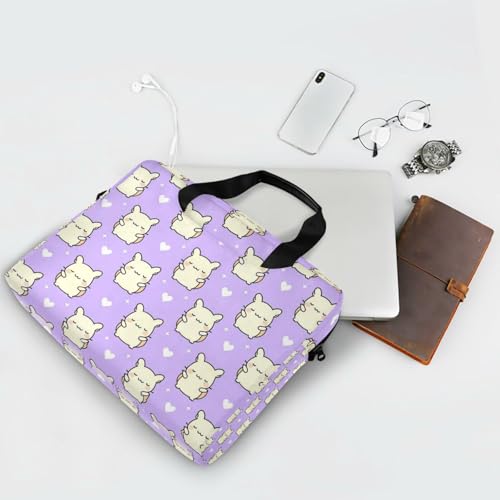 Maletín portátil para laptop 15.6 pulgadas diseño kawaii morado miniatura 7