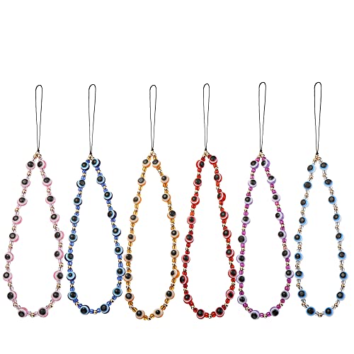 Cordón para teléfono con cuentas de colores y perlas colgante de muñeca para fundas de móvil
