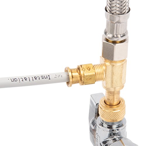 Ice Maker Installation Kit 25 Feet Of Pex Tubing For Appliance Water Lines With Stop Tee, 1/4" Compression Fittings, For Potable Drinking Water #TOP3