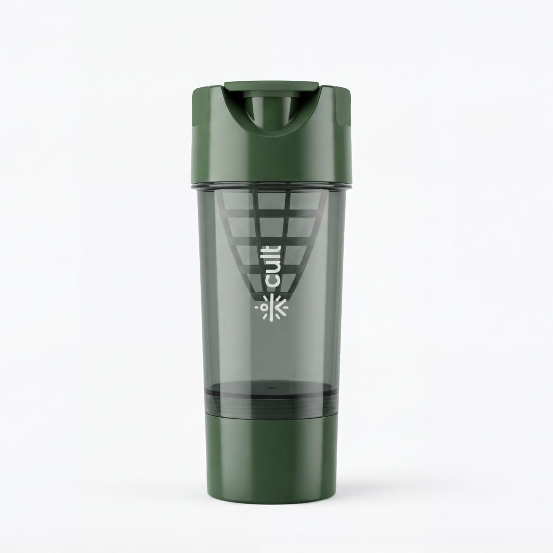 CULT Cyclon Shaker Bottle 500 ml, Durable Leak-Proof Multipurpose Shaker for Protein & Daily Use – Army Green-image-3