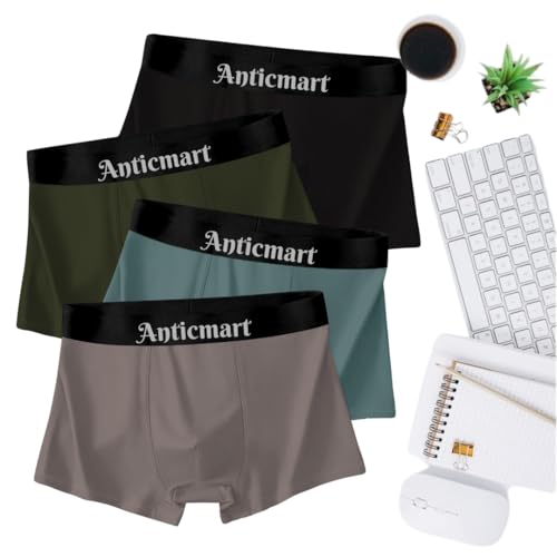 Image of Men's Premium Printed Boxer Briefs Pack of 4| Ultra Soft Stretch Trunks | Breathable Innerwear | Comfortable Waistband | Underwear for Men