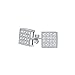 Produktbild Geometrische Quadratische Zirkonia Mikro Pflaster Cz Ohrstecker Für Männer Für Frauen 925 Sterling Silber 7Mm