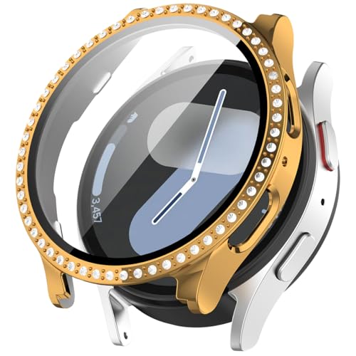 Coque Galaxy Watch 7 40mm anti-buée or pailleté pour femme