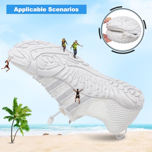 Image of L-RUN Barefoot Water Shoes Women Mens Aqua Sock Athletic Hiking Water Sports Shoes for Swim Beach Pool Sand Diving Walking