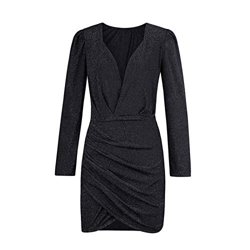 Robe de soirée sexy pour femme avec décolleté plongeant et tulle