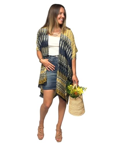 Image of Humble Hilo Womens Kimono Cardigan Sleeveless Lightweight Cover Up Casual & Flowy, 2 Sizes