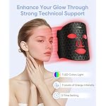Led Face Mask Light Therapy, Red Light Therapy for Face, 7-1 Colors LED Facial Skin Care Mask, Black - Image 2