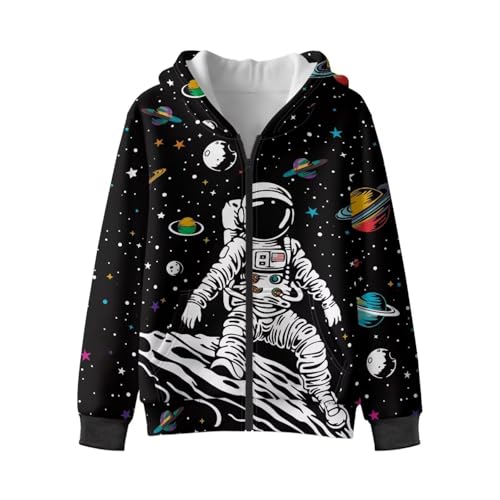 Boys Full Zip Athletic Hooded Sweatshirt with Pockets Comfy Lined Casual Long Sleeve Kids Fall Winter Hoodies S-XL3