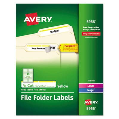 AVE5966 - Permanent File Folder Labels