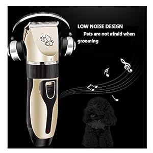 Pet Charging Electric Clippers,Pet Electric Shaver Cat and Dog Electric Hair Clipper,Dog Professional Beauty Trim Set Can Be Charged (Electric Clipper Set, Scissors, Comb)