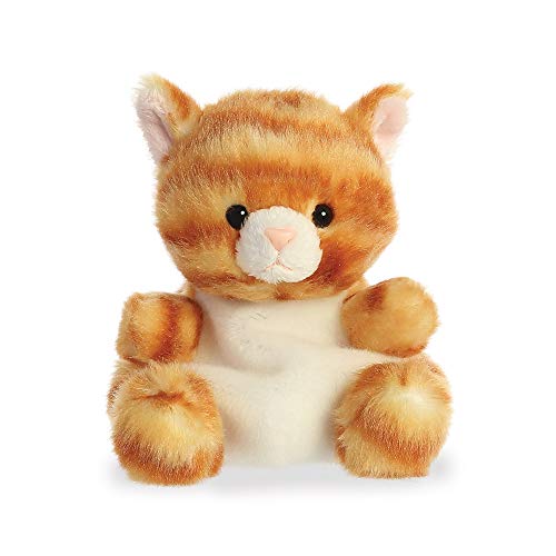 Aurora, 33473, Palm Pals, Chat Roux tigré Meow, 13 cm, Peluche, Orange