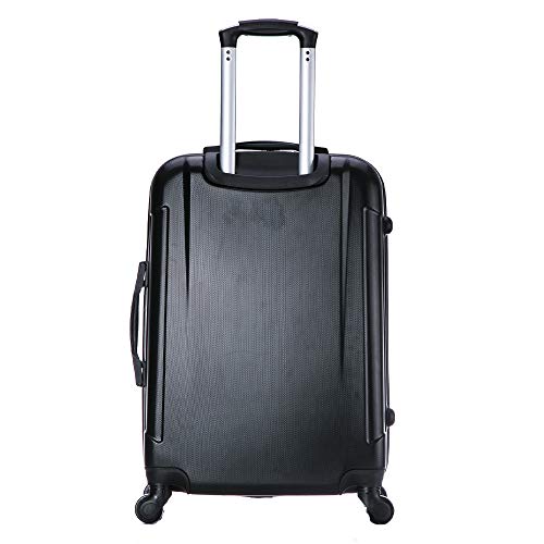 Inusa Pilot 28 Inch Large Hardside Spinner Luggage With Ergonomic Handles, Travel Suitcase With Four Spinner Wheels And Studs, Black #TOP2