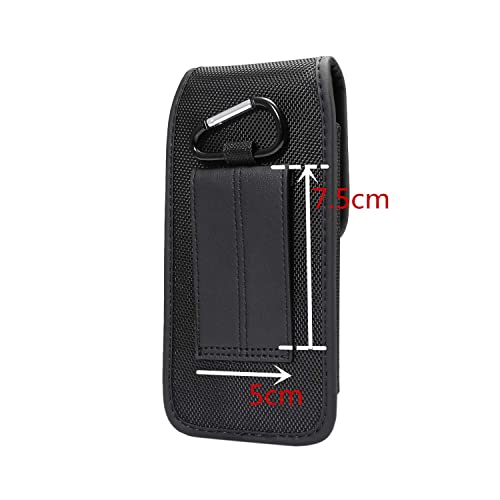 Vertical Cell Phone Waist Pouch for Men Small Cell Phone Belt Clip Bag Black Mens - Image 2