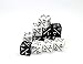 HD Dice Counters-6X White +1/+1 & 6X Black -1/-1 D6 Dice for CCG,MTG,Magic The Gathering,Card Gaming,Token & Loyalty Dice