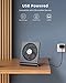 Koonie USB Fan, Strong Wind Ultra Quiet Small Desk Fan 220° Tilt Folding 3 Speeds Adjustable USB-C Corded Powered Personal Fan for Home Office Desktop Black