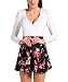 VIISHOW Women's V-Neck Long Sleeves Casual Floral Print Mini Dress