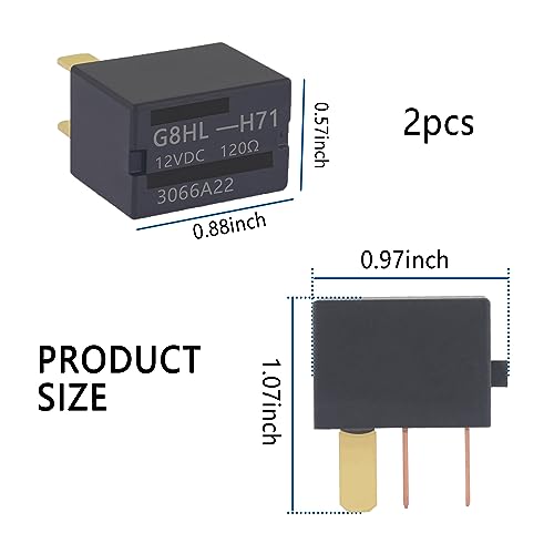 Image of 2PCS Automotive Relay OEM#G8HL-H71 39794-SDA-A03,4 Pin 12V Relay Compatible with Honda Accord Civic Odyssey CR-V,Professional Car Accessories AC Relays