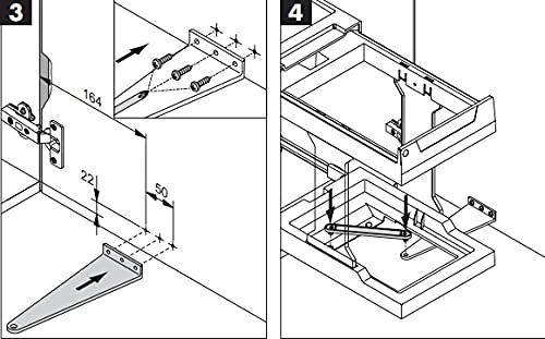 Miniatura 3 de Hailo - Sistema de basura compacto de repuesto para cocina y baño, 20 litros (21.1 cuartos de galón) con kit de puerta, color gris pizarra,