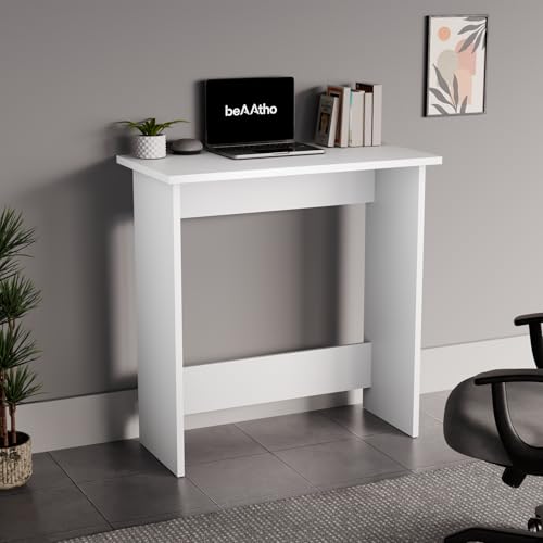 Image of beAAtho Apex Desk for Home Office & Study | Multipurpose Engineered Wood Table with Spacious Top,Premium Finish, Sturdy Legs & Easy DIY Assembly (White)