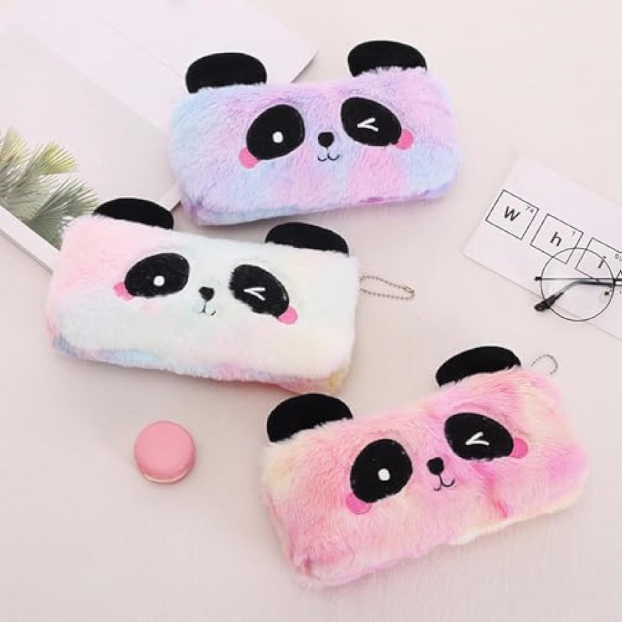 2x Plush Pencil Case Novelty Lightweight Bag for Kids