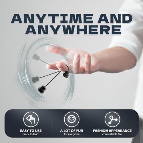 Image of Begleri Fidget Beads - Worry Fidget Beads Spin - Made of Aluminum Alloy - for All Skill Players Creates a Bit of Magic for You (Black, Cala)