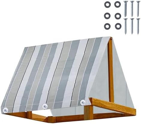 Playground Replacement Canopy, 43″ x 90″ Outdoor Swingset Shade Kids Playground Roof Canopy Waterproof Cover Replacement Tarp Sunshade (Stripe)