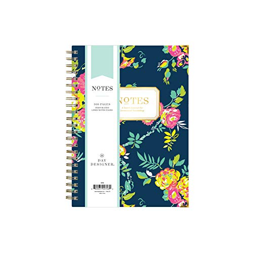 Day Designer for Blue Sky Notebook Journal, 160 Ruled Pages, Twin-Wire Binding, Hardcover, 5.75″ x 8.5″, Peyton Navy