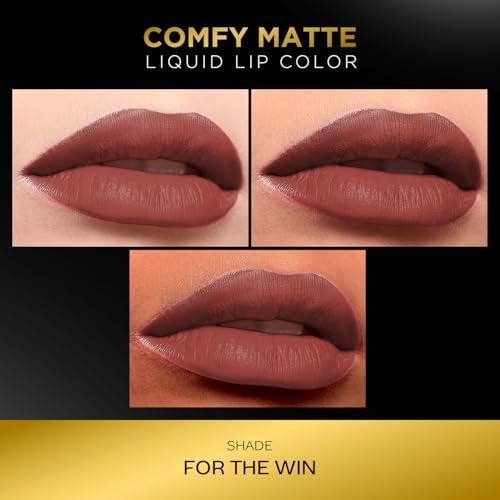 Image of FACES CANADA Comfy Matte Liquid Lipstick - For The Win 08, 3.8 ml | Comfortable 10HR Longstay | Intense Matte Color | Almond Oil & Vitamin E Infused | Super Smooth | No Dryness | No Alcohol