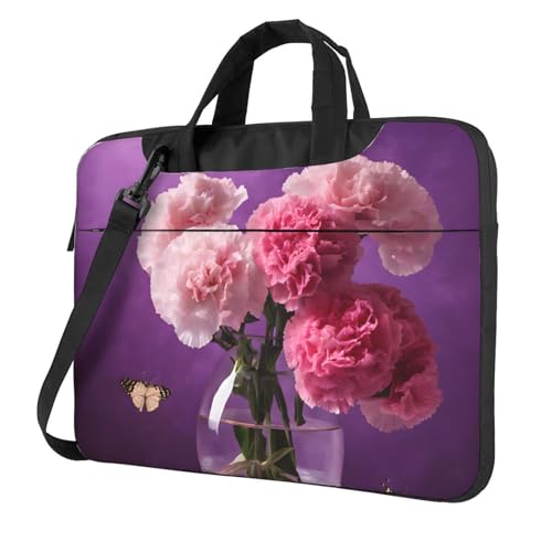 Maletín Slim para Laptop con Correa y Diseño Floral Morado miniatura 1