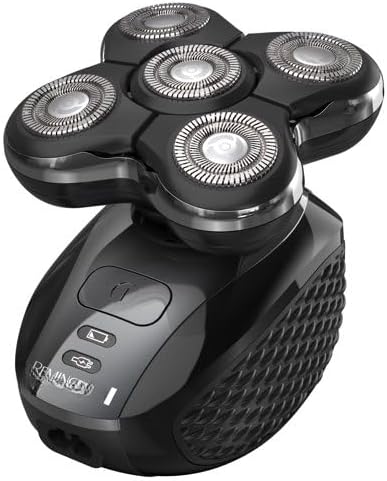 Remiington Balder Pro Xr-7000Electric Head Shaver, Cordless, Waterproof, Rechargeable, Black, 5 Dual Track Heads, 50 Min Runtime