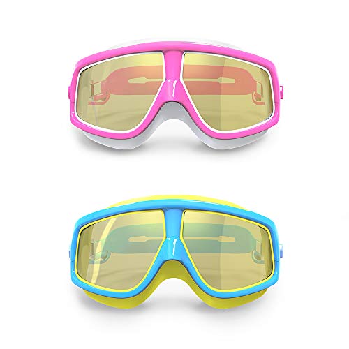 image for MOTOEYE Kids Swim Goggles Pack of 2,for Children and Early Teens,Boys 