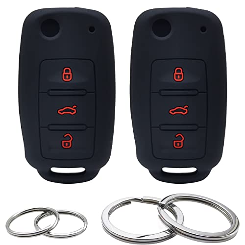Coque de clé en silicone pour VW Jetta Passat Golf protection 3 boutons