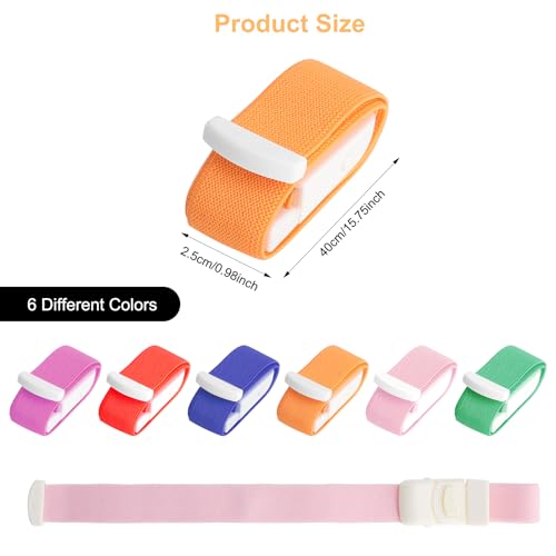TMZELOA 6 Stück Stauschlauch Blutabnahme, Hochflexibel Tourniquet mit Schneller Verschluss, 15.78 x 0.98 inch Reißfestes Venenstauer für Medical Nurse Tourniquet für Camping, Wandern, Outdoor Sport