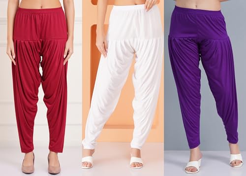 Image of Buy That Trendz Patiala Salwar for Women Relaxed Fit Viscose Patiyala Salwar Harem Bottom Pants